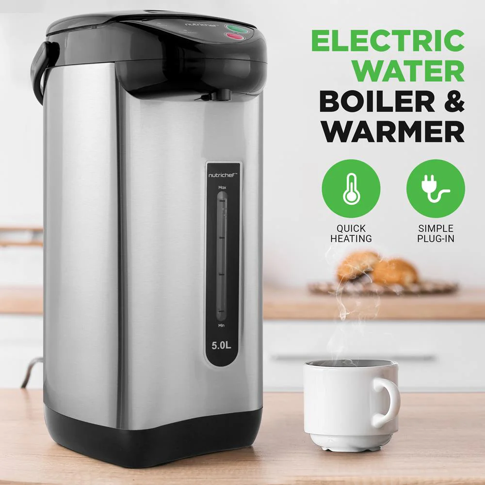 5.2 Qt Electric Water Kettle, Quick Heating, Stainless Steel, 5 Temp Settings - Image 2