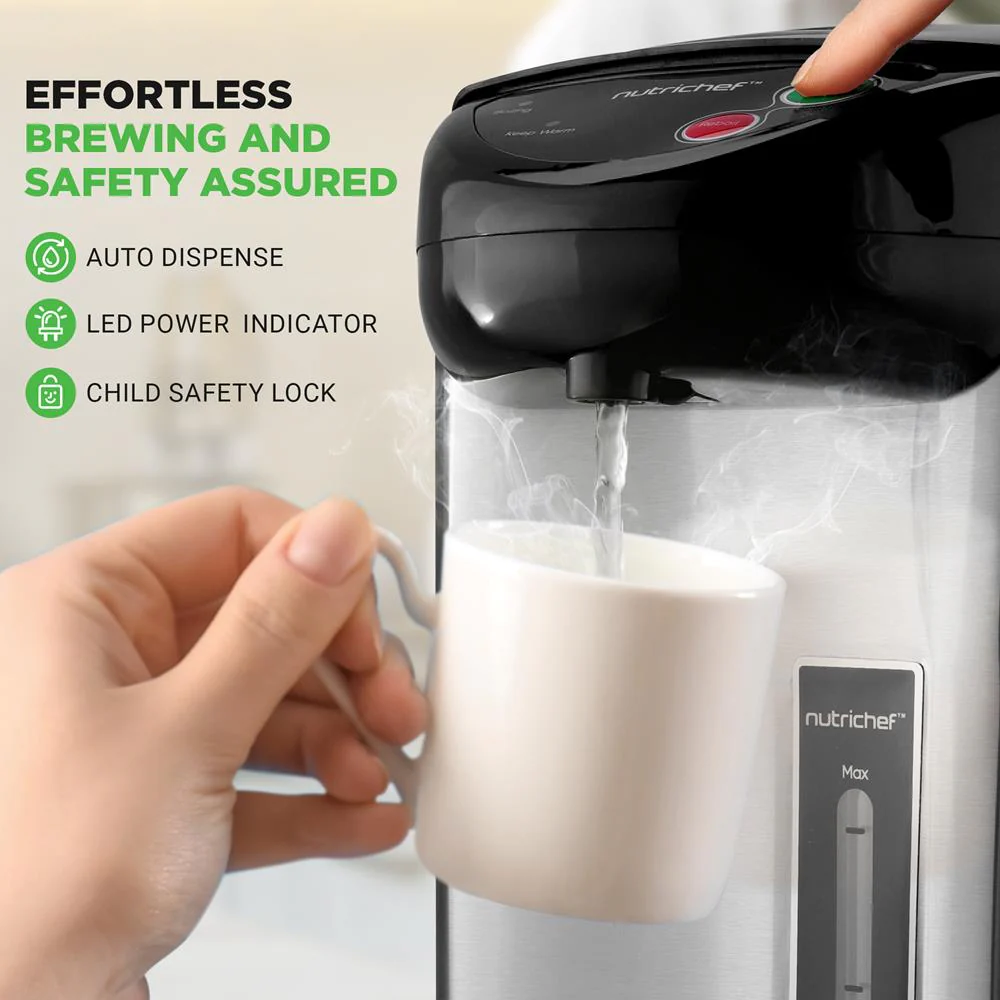 5.2 Qt Electric Water Kettle, Quick Heating, Stainless Steel, 5 Temp Settings - Image 3