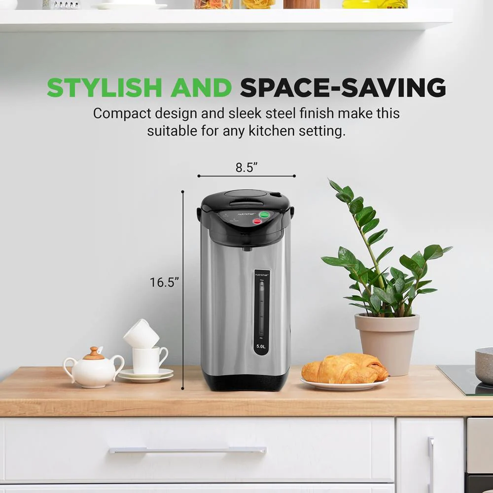 5.2 Qt Electric Water Kettle, Quick Heating, Stainless Steel, 5 Temp Settings - Image 5