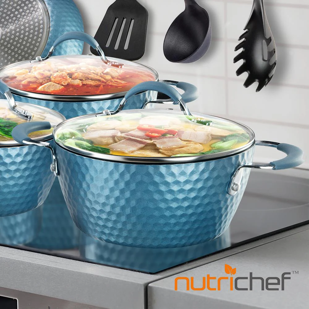 Cooking Pot With Lid - Stylish Kitchen Cookware With Elegant Diamond Pattern, Non-Stick, 2.1 Quart (Works With Model: Nccw11Bd) - Image 6