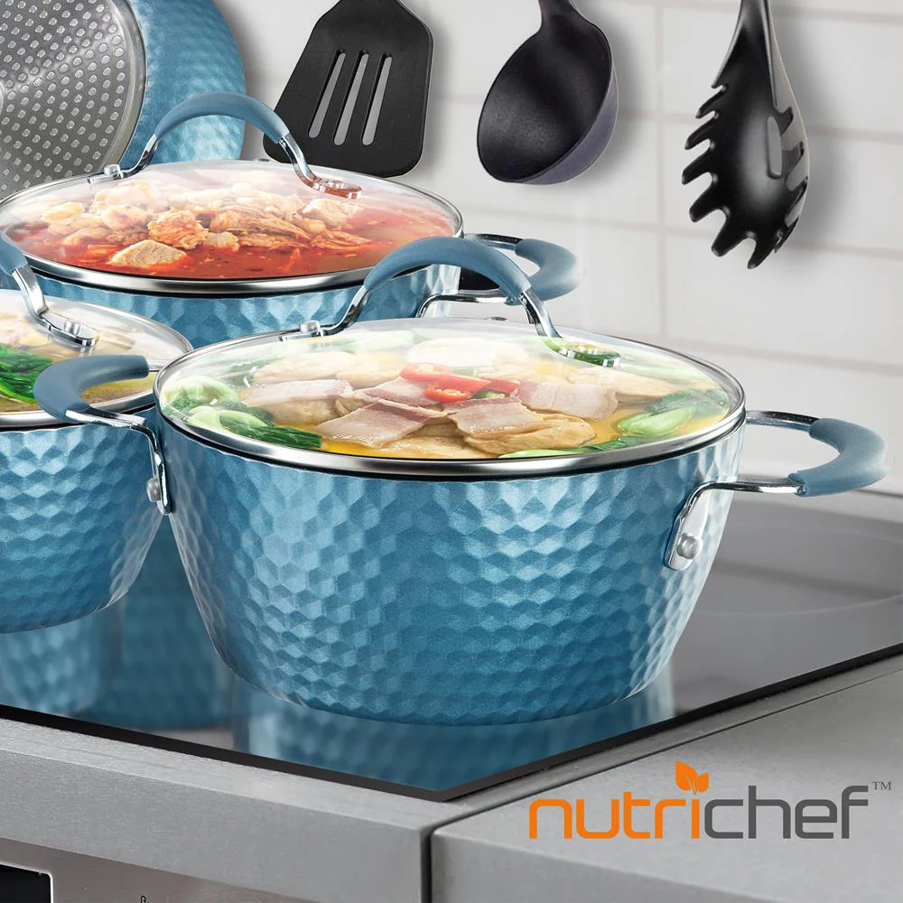 Dutch Oven Pot With Lid - Stylish Kitchen Cookware With Elegant Diamond Pattern, Non-Stick, 3.6 Quart (Works With Model: Nccw11Bd) - Image 6