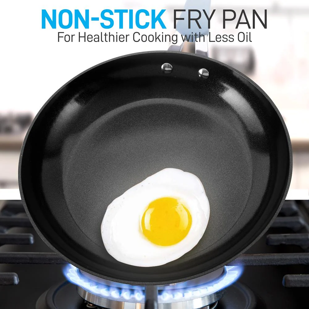 11'' Large Fry Pan - Stylish Kitchen Cookware With Elegant Diamond Pattern, Non-Stick (Works With Model: Nccw11Bd) - Image 4