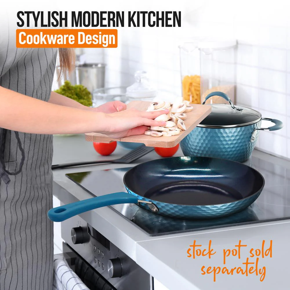 8'' Small Fry Pan - Stylish Kitchen Cookware With Elegant Diamond Pattern, Non-Stick (Works With Model: Nccw11Bd) - Image 6