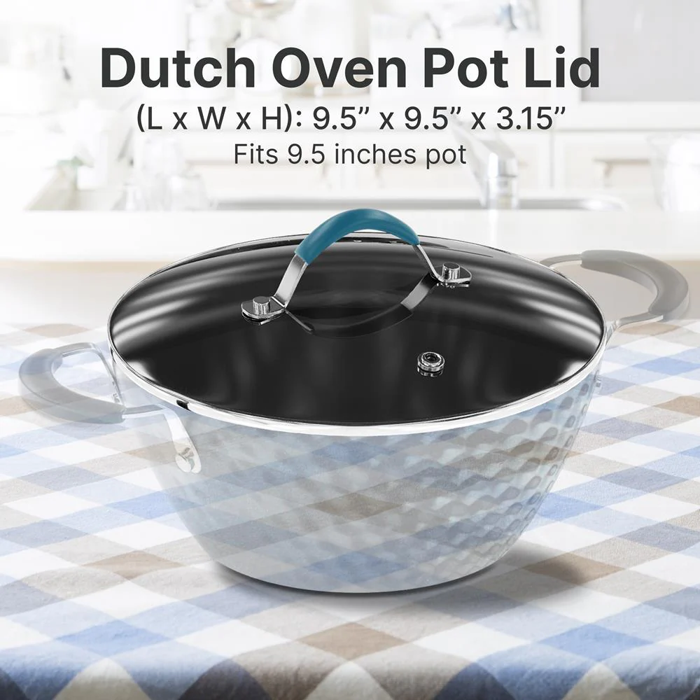 Dutch Oven Pot Lid - See-Through Tempered Glass Lids (Works With Models: Nccw11Bl & Nccw11Bd) - Image 2