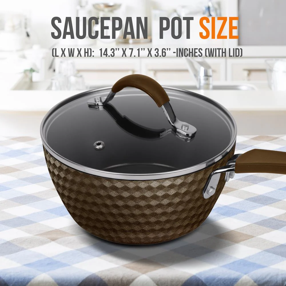 Saucepan Pot With Lid - Non-Stick High-Qualified Kitchen Cookware, 1.7 Quart (Works With Model: Nccw11Cof) - Image 2