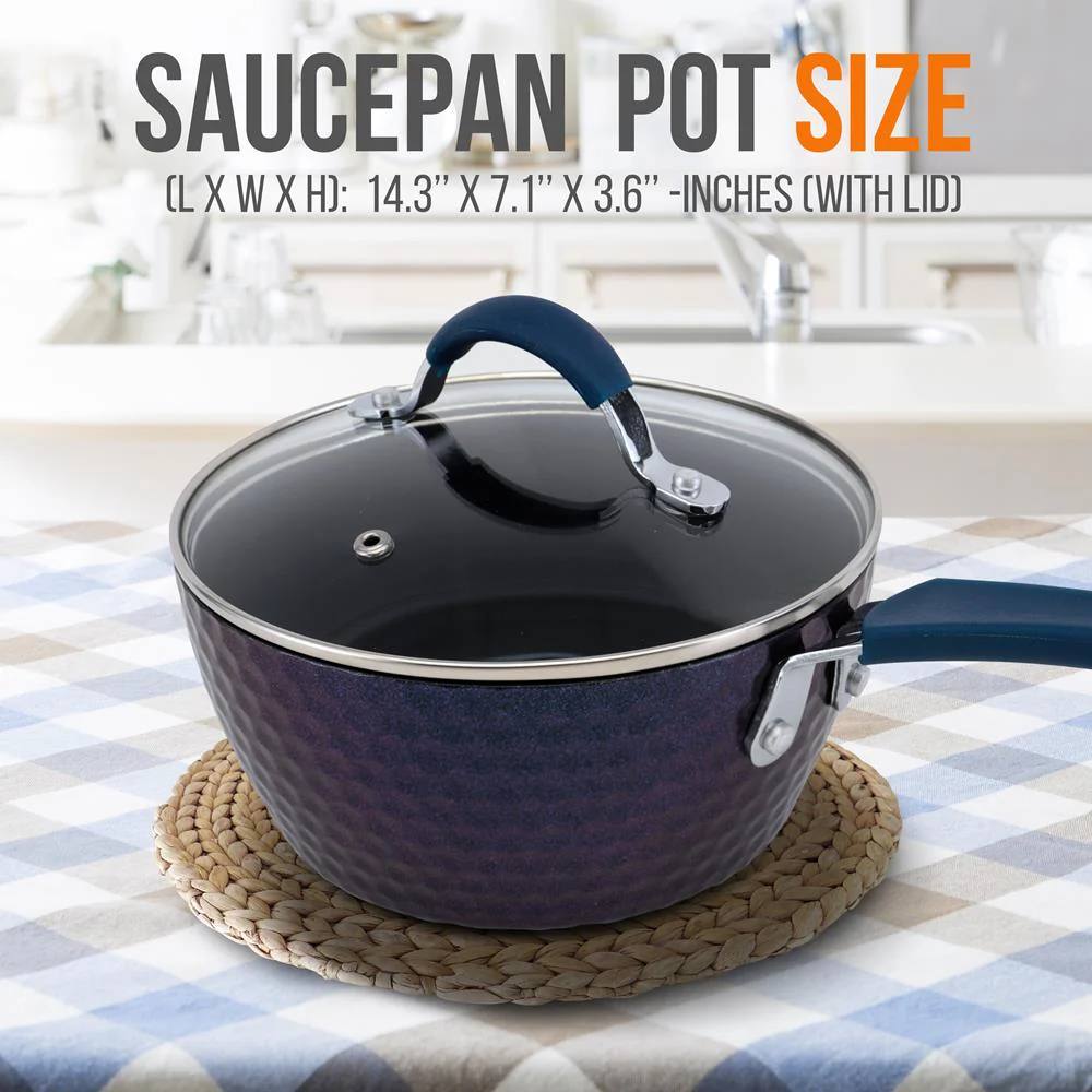 Saucepan Pot With Lid - Non-Stick High-Qualified Kitchen Cookware, 1.7 Quart (Works With Model: Nccw11Ds) - Image 2