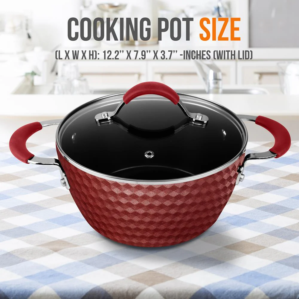 Cooking Pot With Lid - Non-Stick High-Qualified Kitchen Cookware, 2.1 Quart (Works With Model: Nccw11Rdd) - Image 2