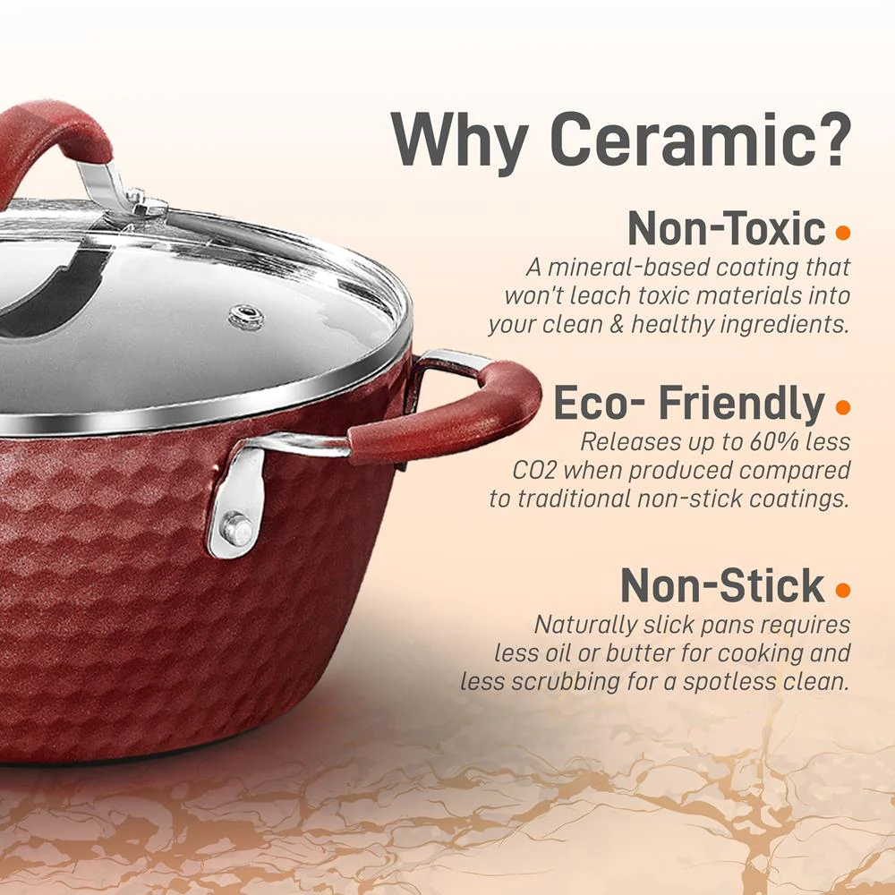 Cooking Pot With Lid - Non-Stick High-Qualified Kitchen Cookware, 2.1 Quart (Works With Model: Nccw11Rdd) - Image 3