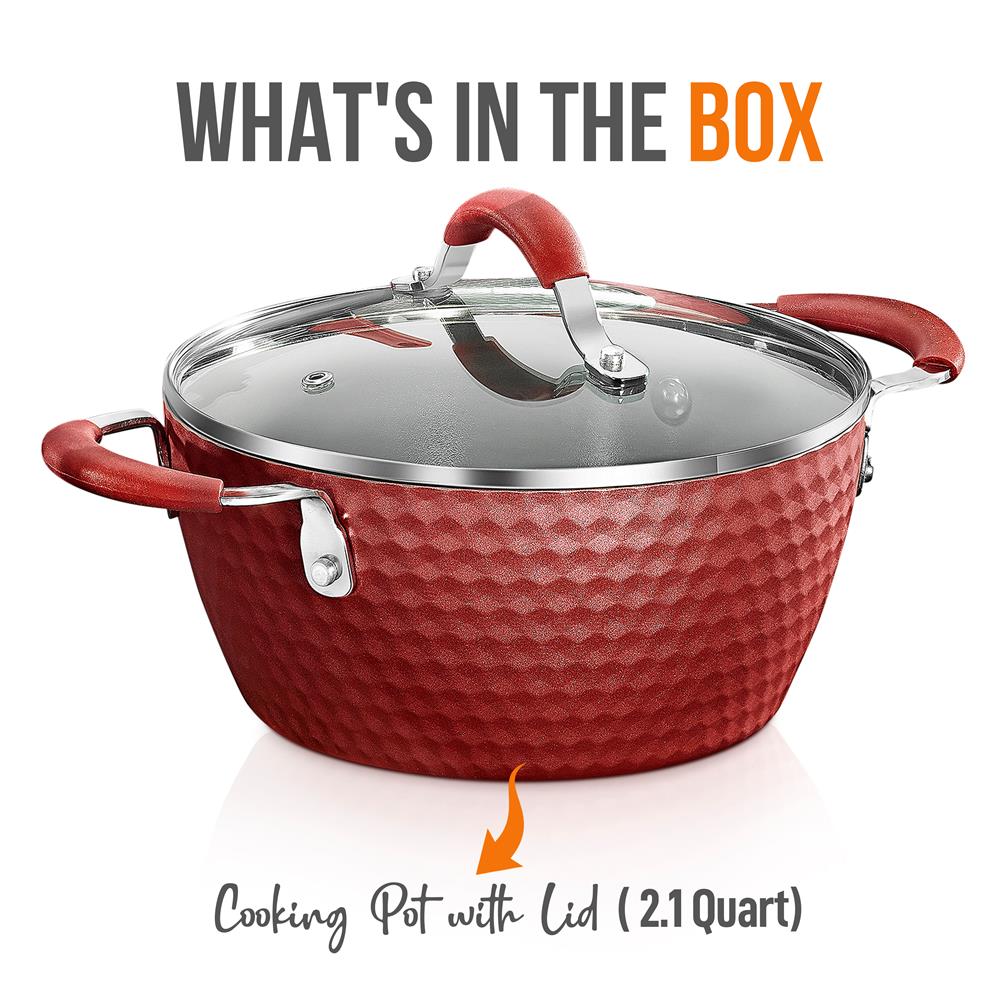 Cooking Pot With Lid - Non-Stick High-Qualified Kitchen Cookware, 2.1 Quart (Works With Model: Nccw11Rdd) - Image 7
