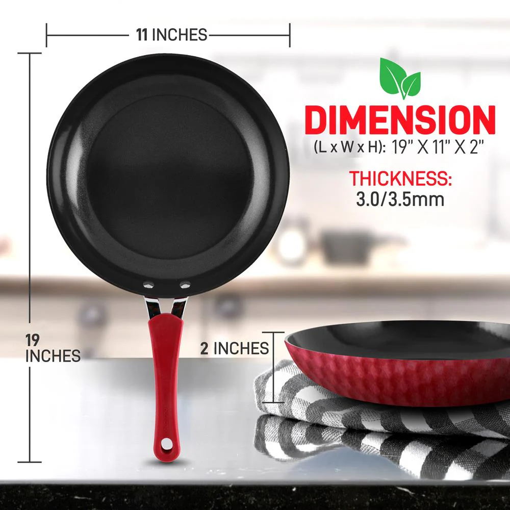 11'' Large Fry Pan - Non-Stick High-Qualified Kitchen Cookware, (Works With Model: Nccw11Rdd) - Image 2