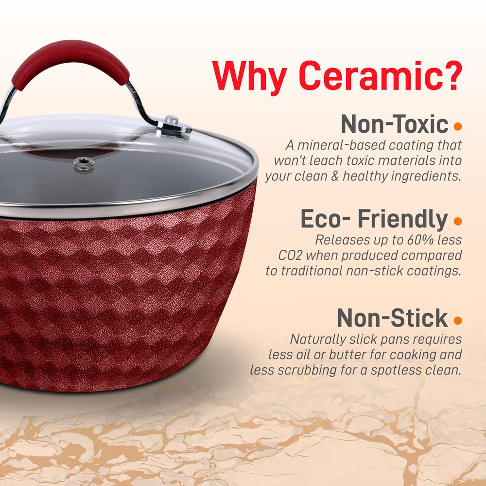 Saucepan Pot With Lid - Non-Stick High-Qualified Kitchen Cookware, 1.7 Quart (Works With Model: Nccw11Rdd) - Image 3