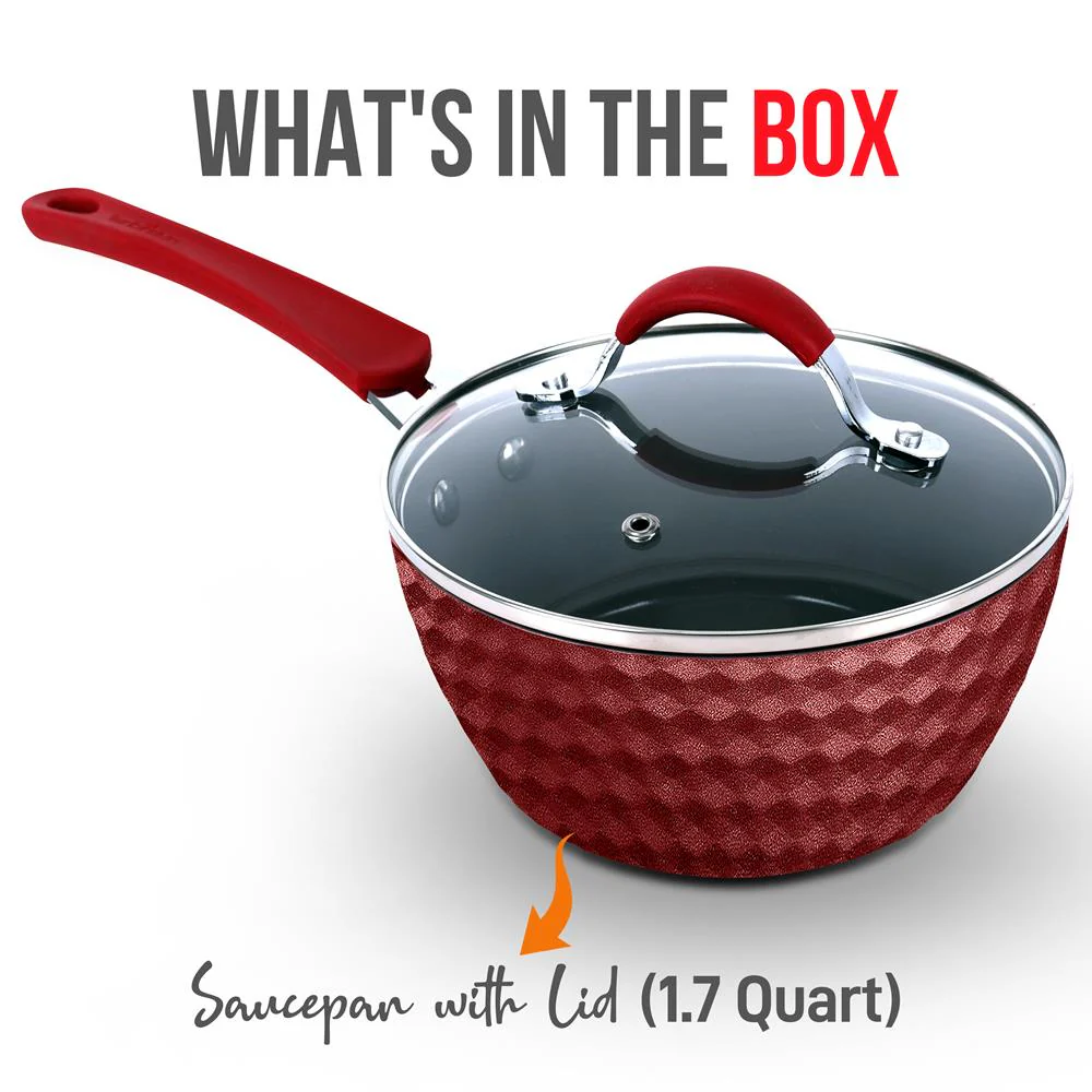 Saucepan Pot With Lid - Non-Stick High-Qualified Kitchen Cookware, 1.7 Quart (Works With Model: Nccw11Rdd) - Image 7