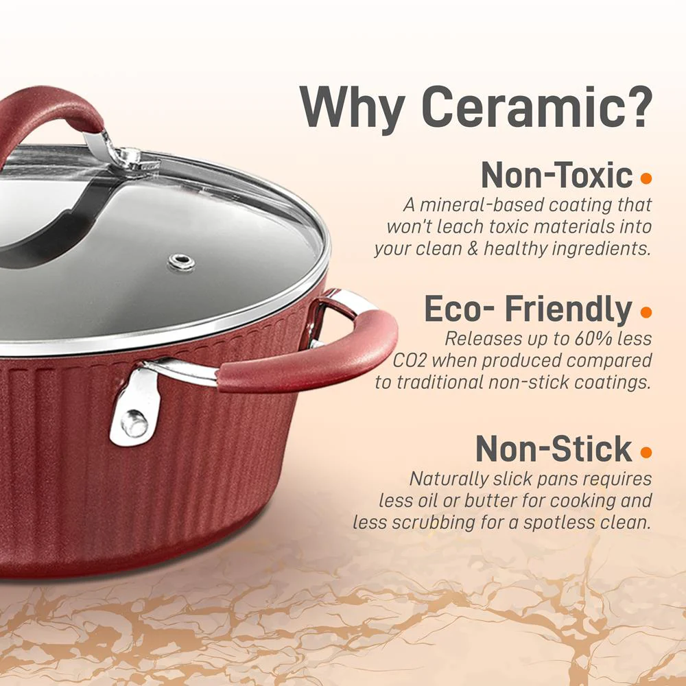 Dutch Oven Pot With Lid - Non-Stick High-Qualified Kitchen Cookware, 3.6 Quart (Works With Model: Nccw11Rdl) - Image 3