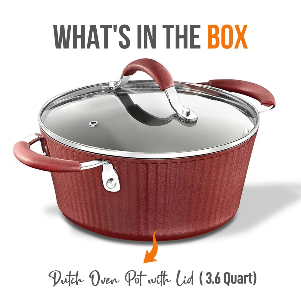 Dutch Oven Pot With Lid - Non-Stick High-Qualified Kitchen Cookware, 3.6 Quart (Works With Model: Nccw11Rdl) - Image 7
