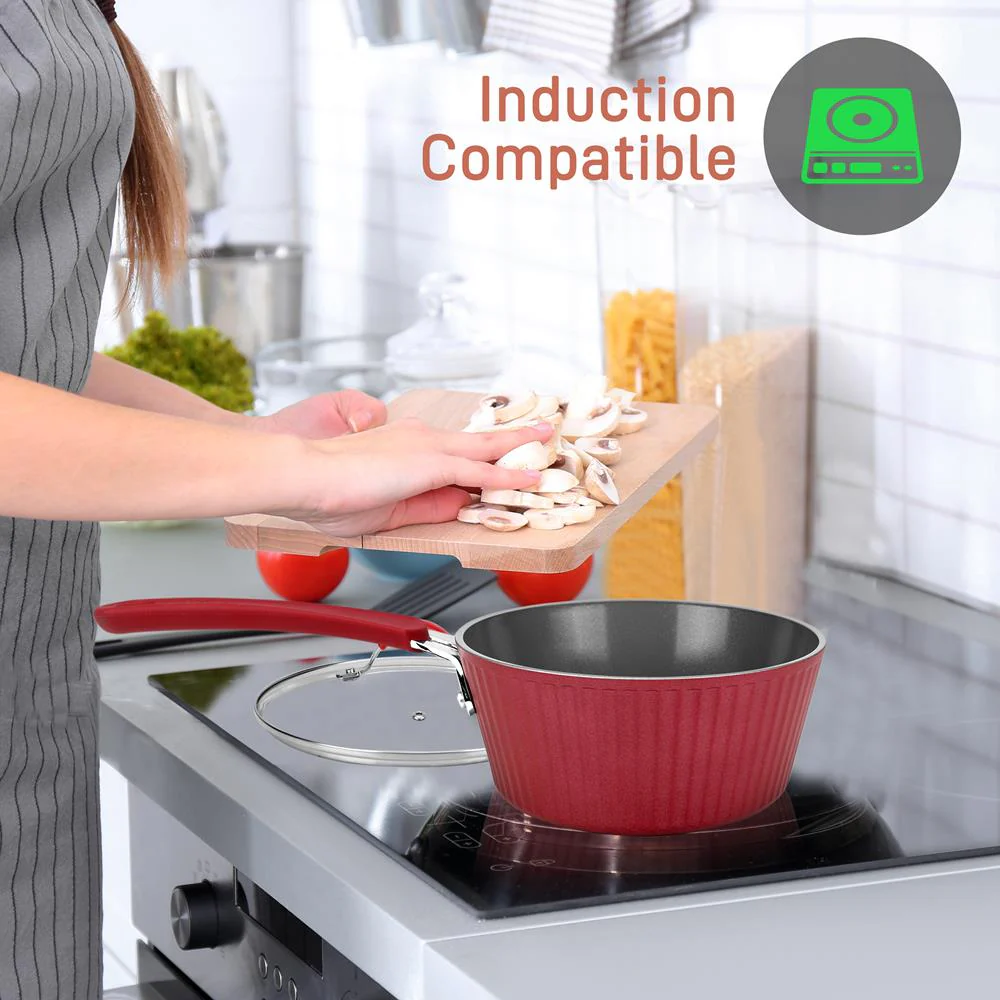 Saucepan Pot With Lid - Non-Stick High-Qualified Kitchen Cookware, 1.7 Quart (Works With Model: Nccw11Rdl) - Image 5