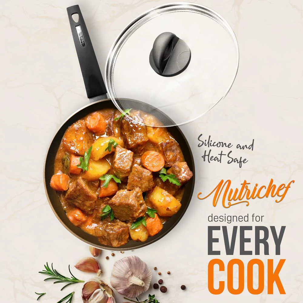 8'' Small Fry Pan - Non-Stick Stylish Kitchen Cookware With Metallic Ridge-Line Pattern (Works With Model: Nccw12S) - Image 6
