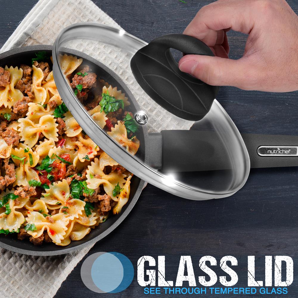 Saucepan Pot With Lid - Non-Stick Stylish Kitchen Cookware With Metallic Ridge-Line Pattern, 1.5 Quart (Works With Model: Nccw12S) - Image 5