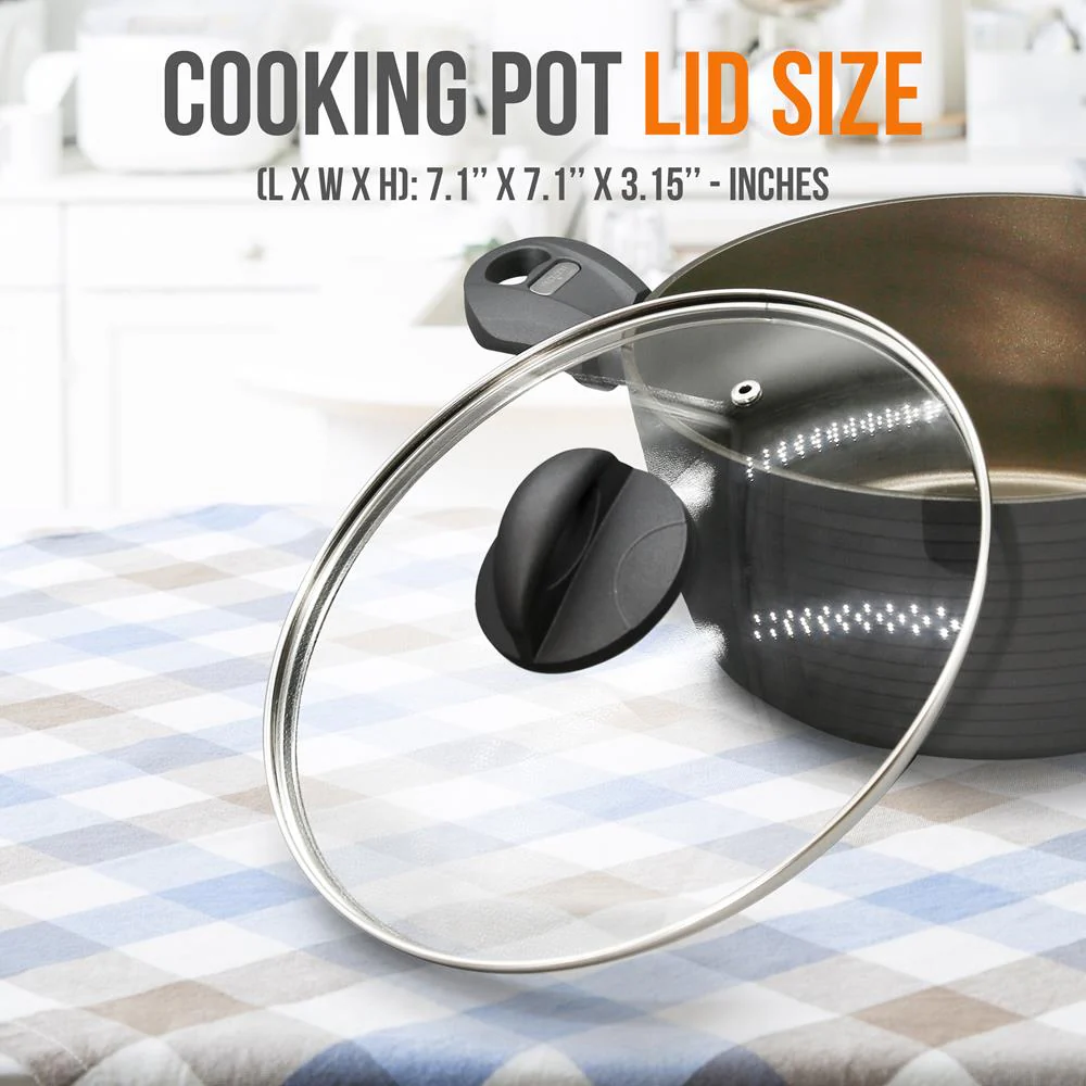 Saucepan Pot Lid - See-Through Tempered Glass Lids (Works With Model: Nccw12S) - Image 2