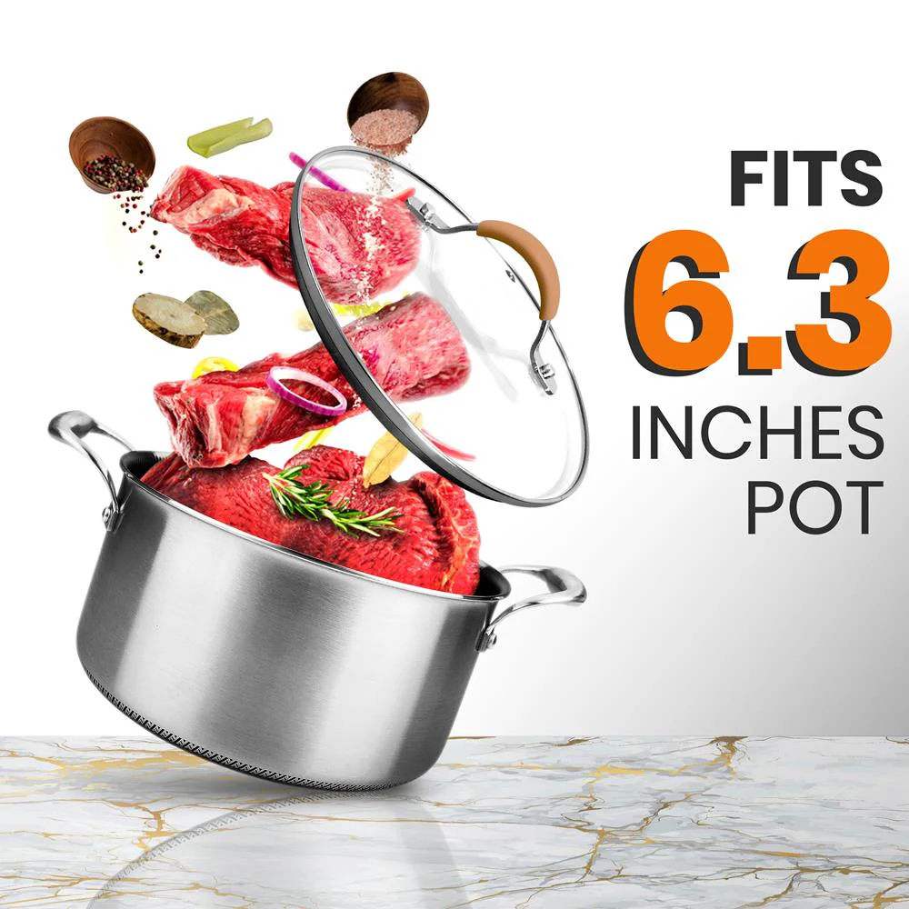 Cooking Pot Lid - See-Through Tempered Glass Lids, 1.5 Quart (Works With Models: Nccw14S & Nccw20S) - Image 2