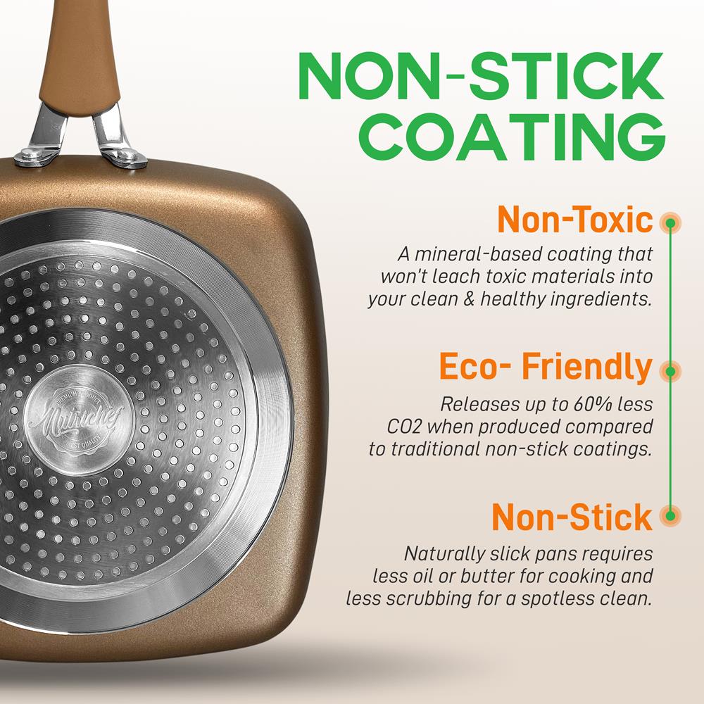 9.45'' Grill Pan - Non-Stick High-Qualified Kitchen Cookware (Works With Models: Nccw14S & Nccw20S) - Image 4