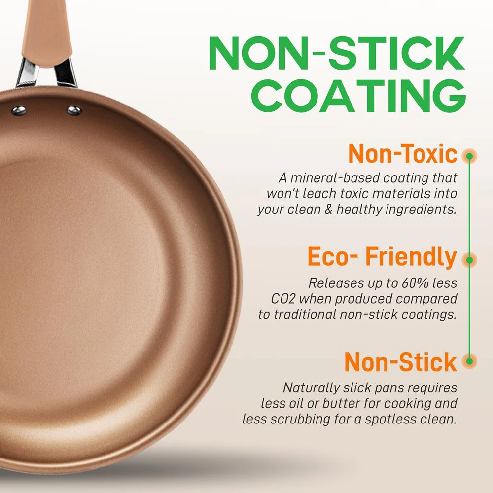 10'' Medium Fry Pan - Non-Stick High-Qualified Kitchen Cookware (Works With Models: Nccw14S & Nccw20S) - Image 4