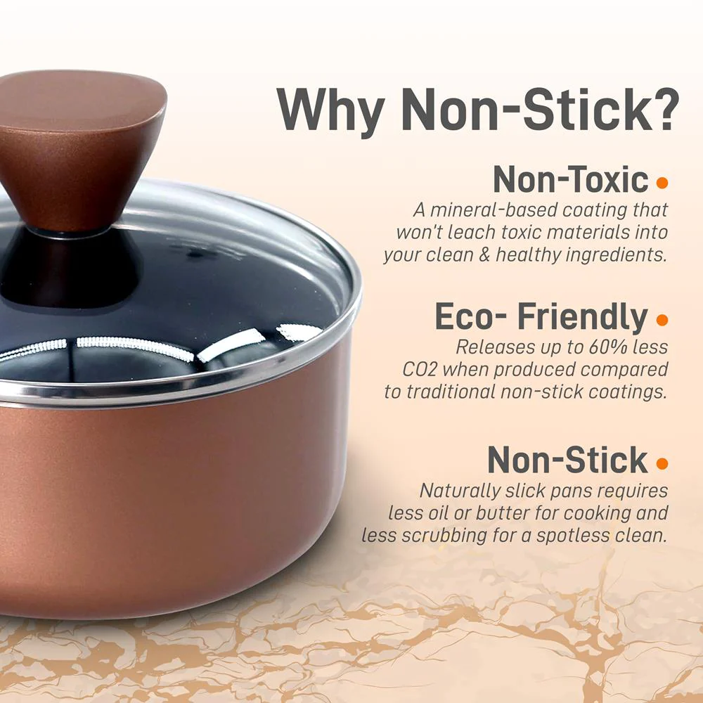 Saucepan Pot With Lid - Non-Stick High-Qualified Kitchen Cookware With See-Through Tempered Glass Lids, 1 Qt. (Works With Model: Nccwa13Br) - Image 3
