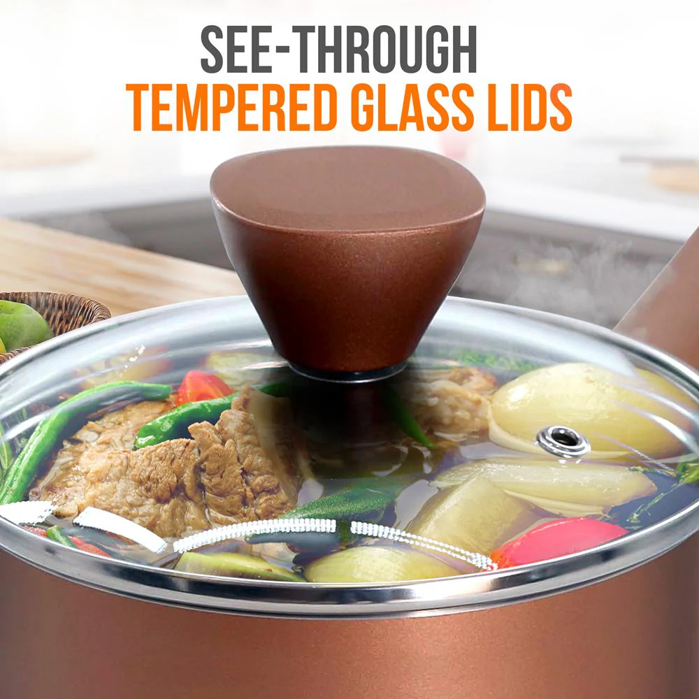 Saucepan Pot With Lid - Non-Stick High-Qualified Kitchen Cookware With See-Through Tempered Glass Lids, 1 Qt. (Works With Model: Nccwa13Br) - Image 5