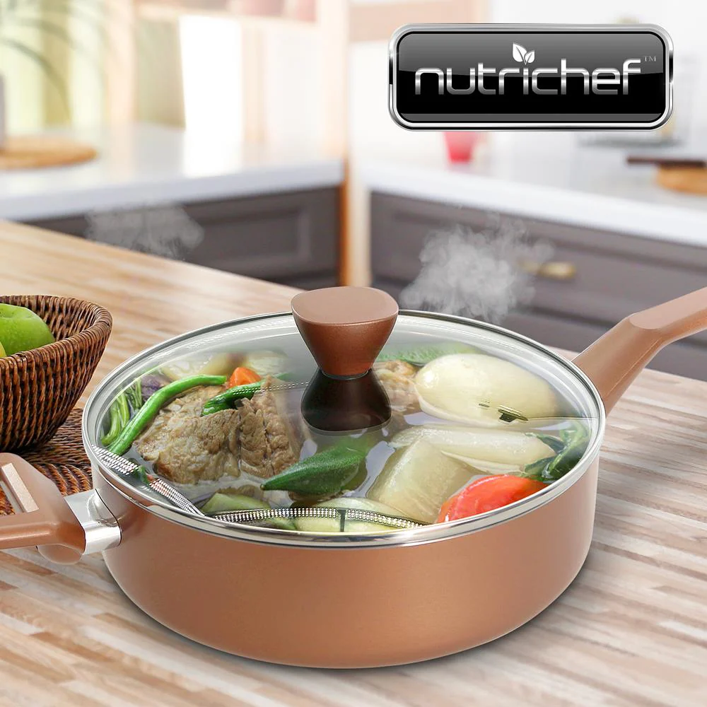 Sautepan Pot With Lid - Non-Stick High-Qualified Kitchen Cookware With See-Through Tempered Glass Lids, 3 Qt. (Works With Model: Nccwa13Br) - Image 6