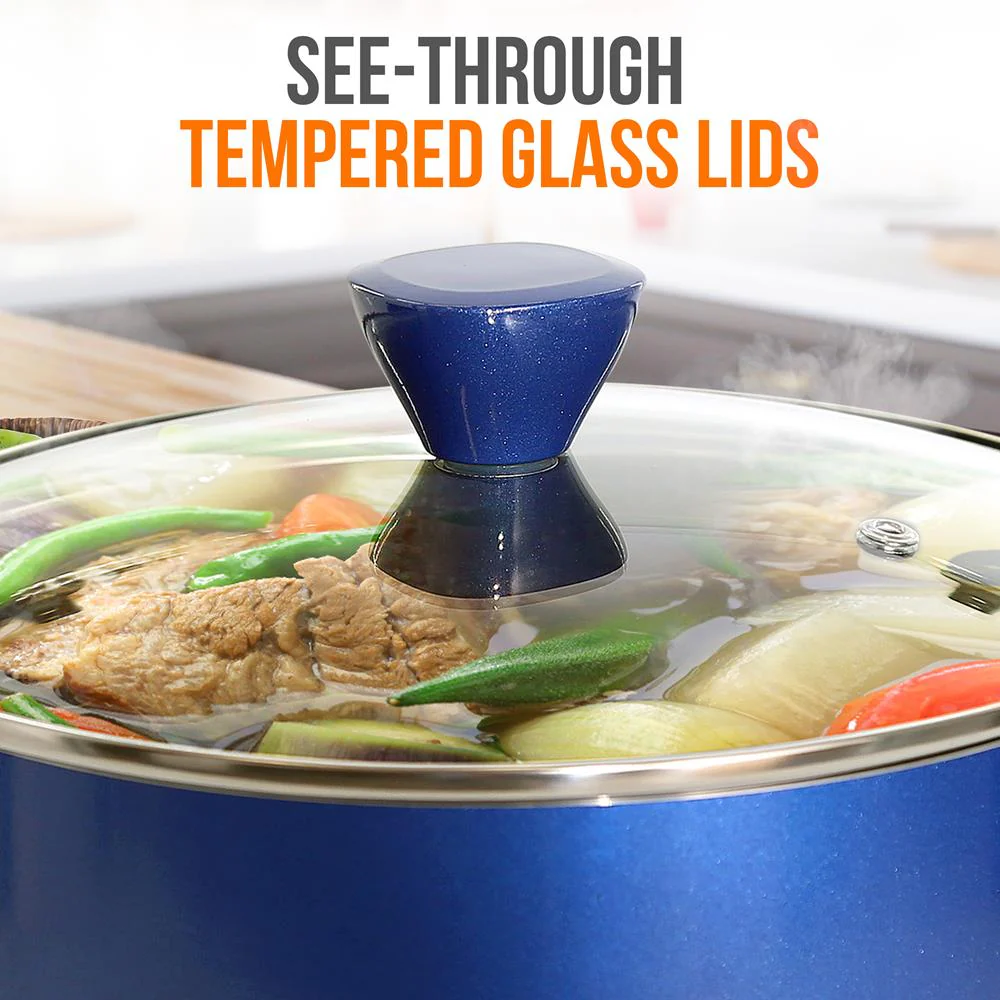 Saucepan Pot With Lid - Non-Stick High-Qualified Kitchen Cookware With See-Through Tempered Glass Lids, 1 Qt. (Works With Model: Nccwa13Bu) - Image 5