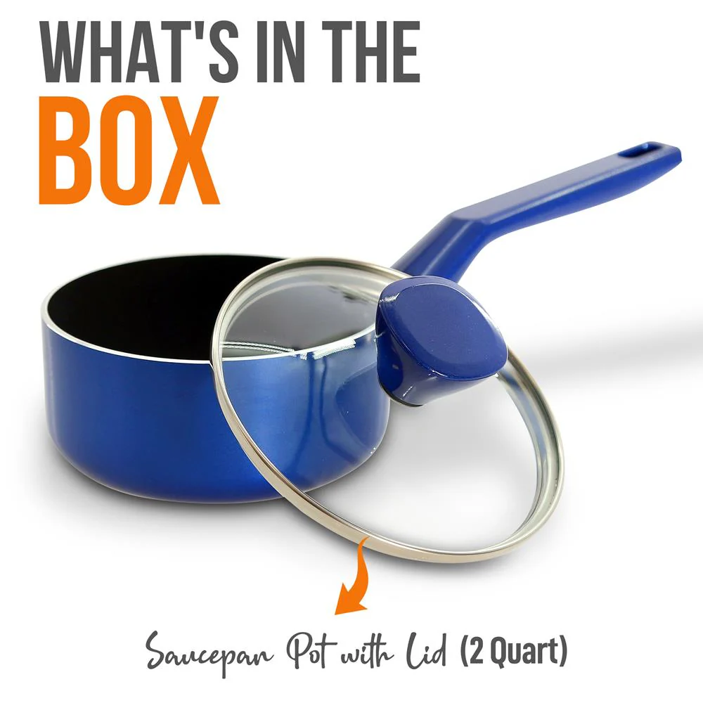 Saucepan Pot With Lid - Non-Stick High-Qualified Kitchen Cookware With See-Through Tempered Glass Lids, 2 Qt. (Works With Model: Nccwa13Bu) - Image 7