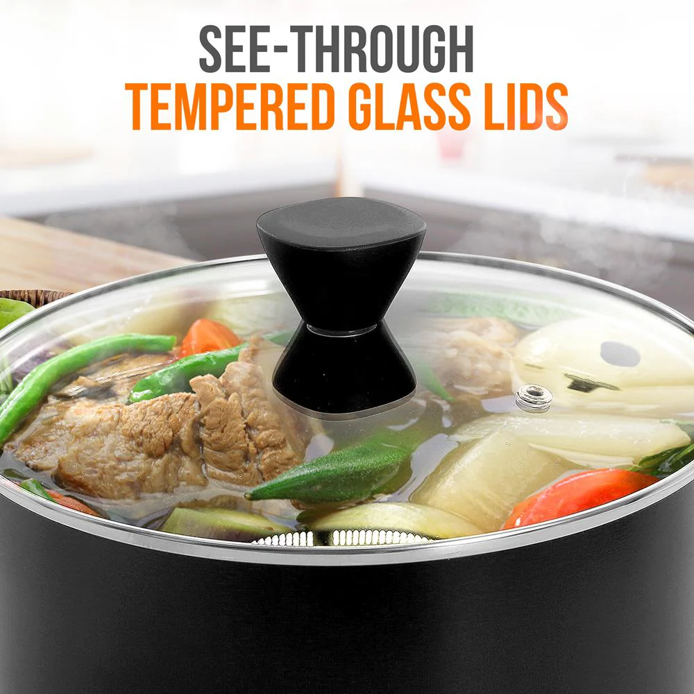 Non-Stick Casserole With Lid - High-Qualified Kitchen Cookware With See-Through Tempered Glass Lids, 5 Quart (Works With Model: Nccwa13) - Image 5