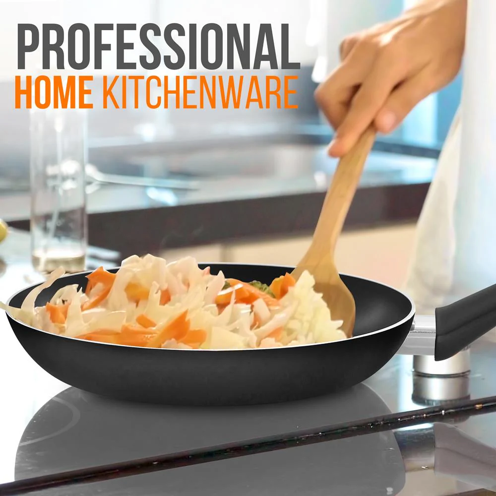 10'' Large Open Fry Pan - Non-Stick High-Qualified Kitchen Cookware With Black Inside And Black Outside (Works With Model: Nccwa13) - Image 5