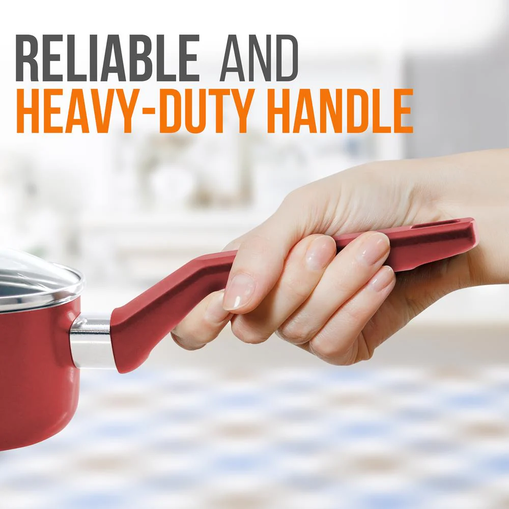 Saucepan Pot With Lid - Non-Stick High-Qualified Kitchen Cookware With See-Through Tempered Glass Lids, 2 Qt. (Works With Model: Nccwa13Rd) - Image 4