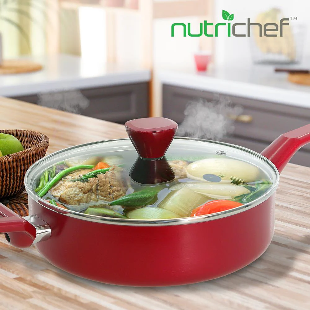 Sautepan Pot With Lid - Non-Stick High-Qualified Kitchen Cookware With See-Through Tempered Glass Lids, 3 Qt. (Works With Model: Nccwa13Rd) - Image 6