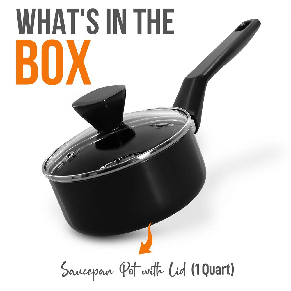 Saucepan Pot With Lid - Non-Stick High-Qualified Kitchen Cookware With See-Through Tempered Glass Lids, 1 Qt. (Works With Model: Nccwa13) - Image 7