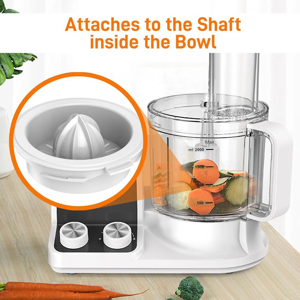 Food Processor Citrus Juicer Attachment - Replacement Parts For Nutrichef Multifunction Food Processor Model Number: Ncfp8 - Image 4