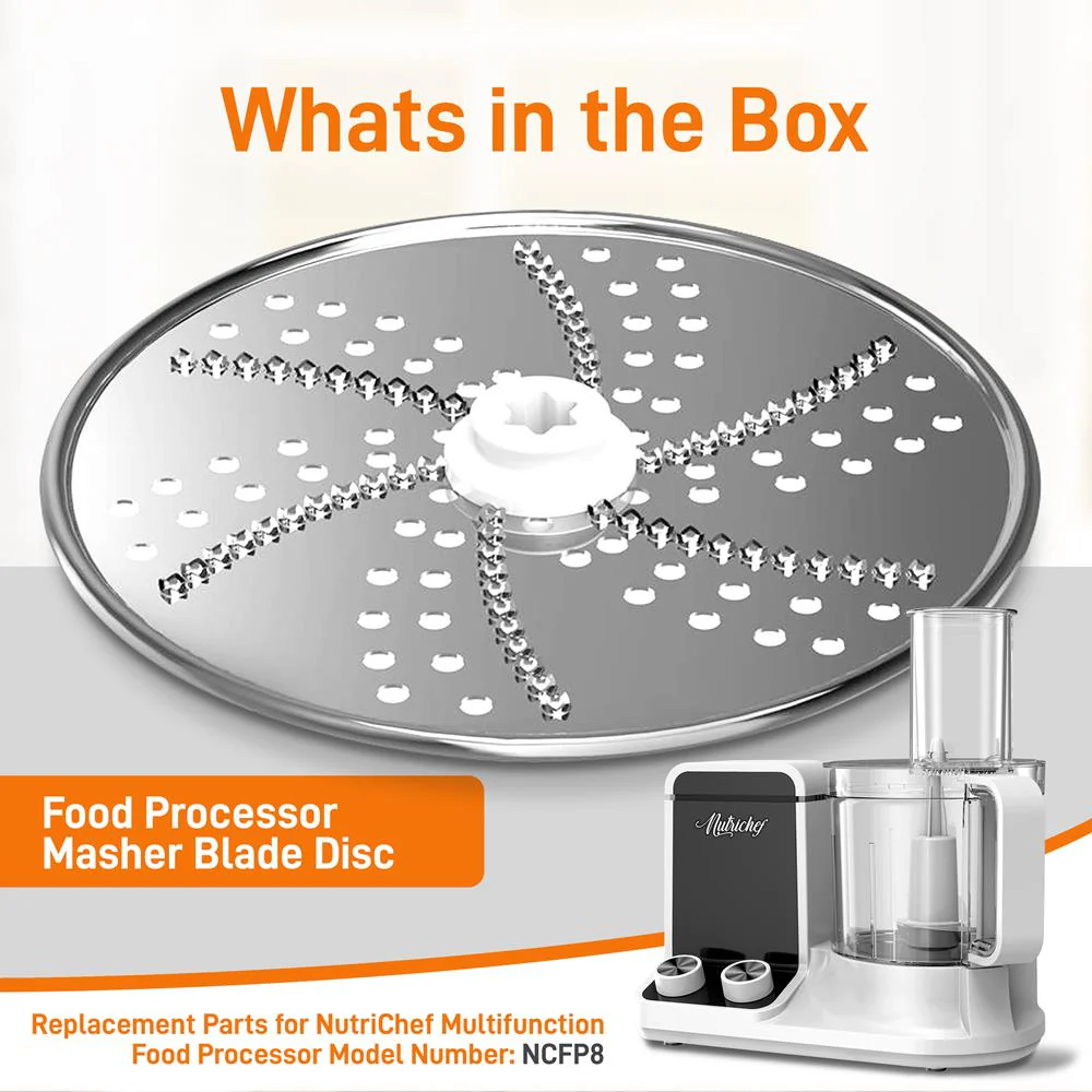 Food Processor Masher Blade Disc - Replacement Parts For Nutrichef Multifunction Food Processor Model Number: Ncfp8 - Image 7