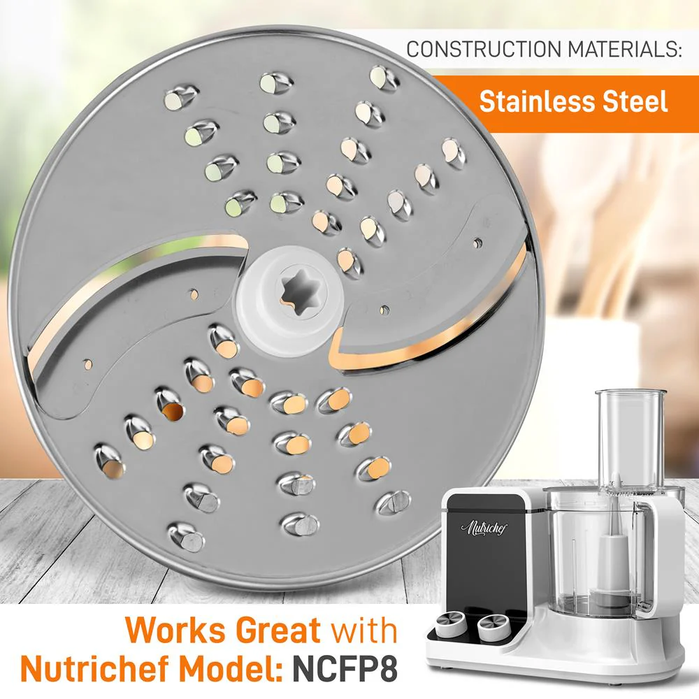 Food Processor Slicing/Shredding Disc - Replacement Parts For Nutrichef Multifunction Food Processor Model Number: Ncfp8 - Image 2
