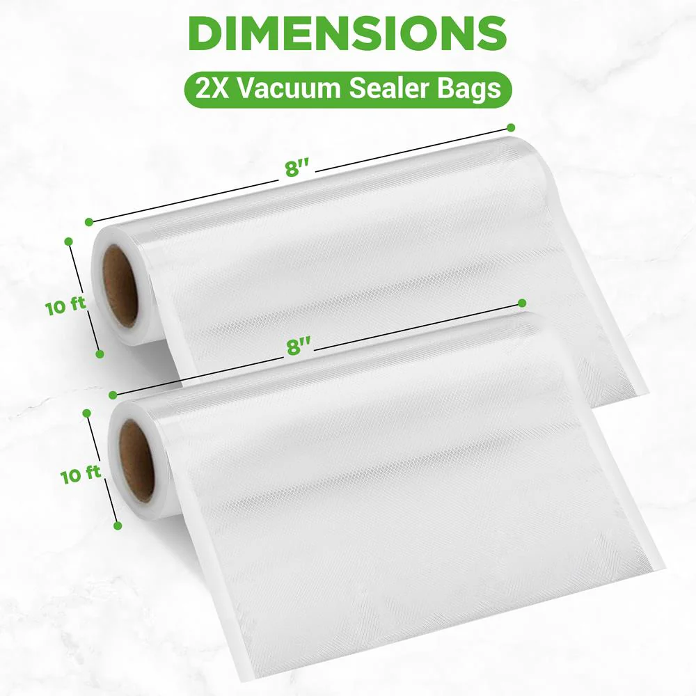 Vacuum Sealer Bags 20ft Multi-Layered Reusable Food-Grade Clear Rolls - Image 2