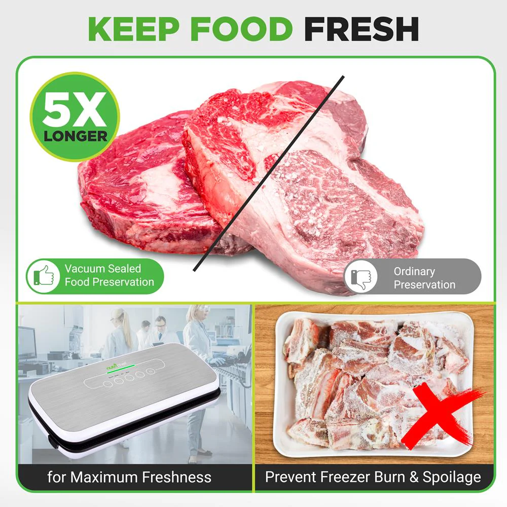 Vacuum Sealer Bags 20ft Multi-Layered Reusable Food-Grade Clear Rolls - Image 5