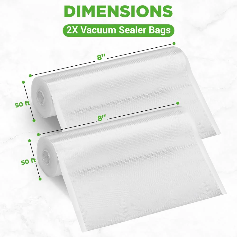 Vacuum Sealer Bags 100ft - Seal Freshness, Multi-Layered, Clear - Image 2