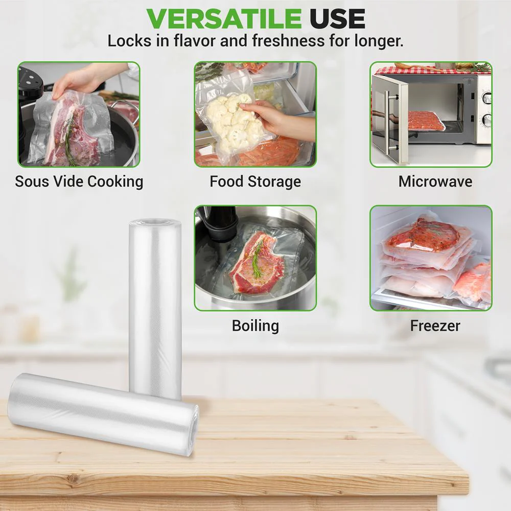 Vacuum Sealer Bags - Universal Air Vac Sealing Bags (2 Rolls, 100’ Ft. Total Length) - Image 3