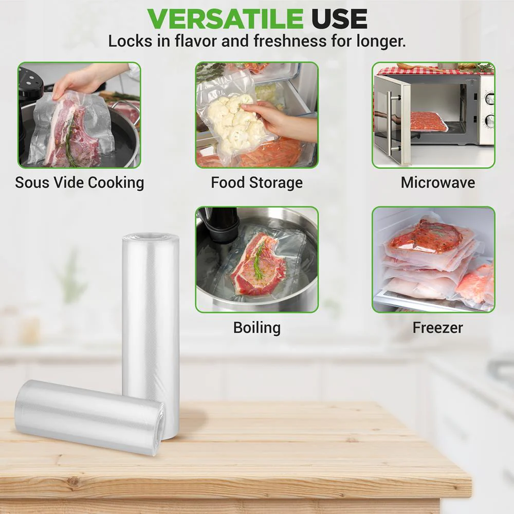Vacuum Sealer Bags - Universal Air Vac Sealing Bags (2 Rolls, 100’ Ft. Total Length) - Image 3