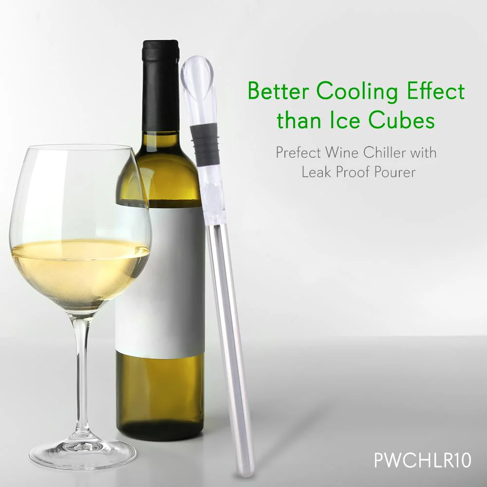 Premium 2 In 1 Stainless Steel Stylish & Sleek Wine Chill Rod With Pourer For Parties - Image 5