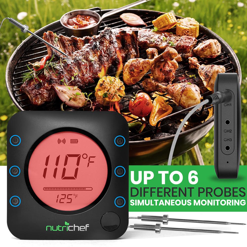 Smart Bluetooth Bbq Grill Thermometer - Digital Display, Wireless Remote Alert Ios Android Phone - Image 3