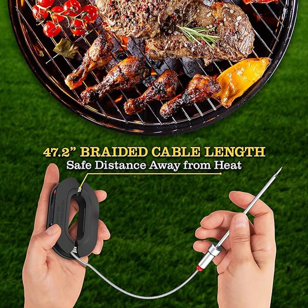 Bluetooth Meat Thermometer 4 Probes LCD Display Stainless Steel - Image 6